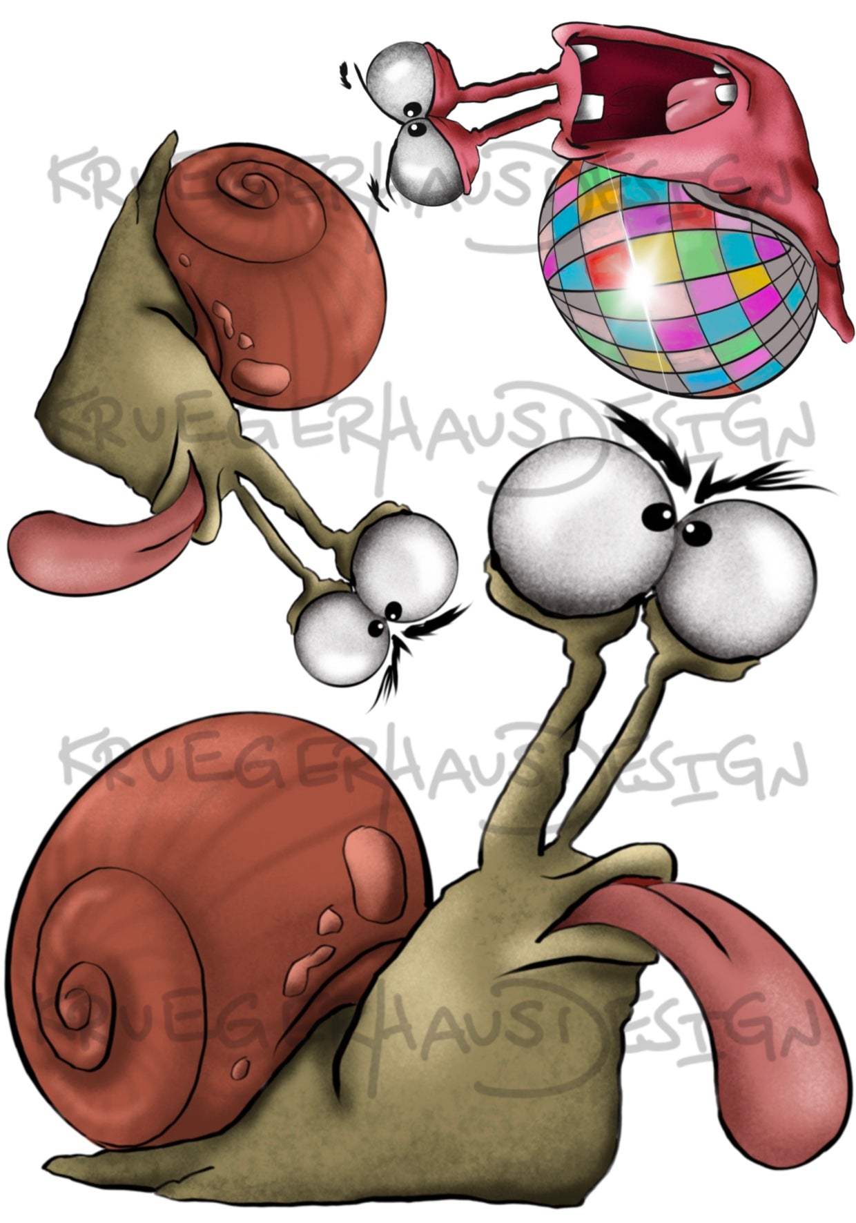 Party-Schnecken Bügelbilder – A4 & A5 Design 17 | 48h Vorbestellung | Versandkostenfrei