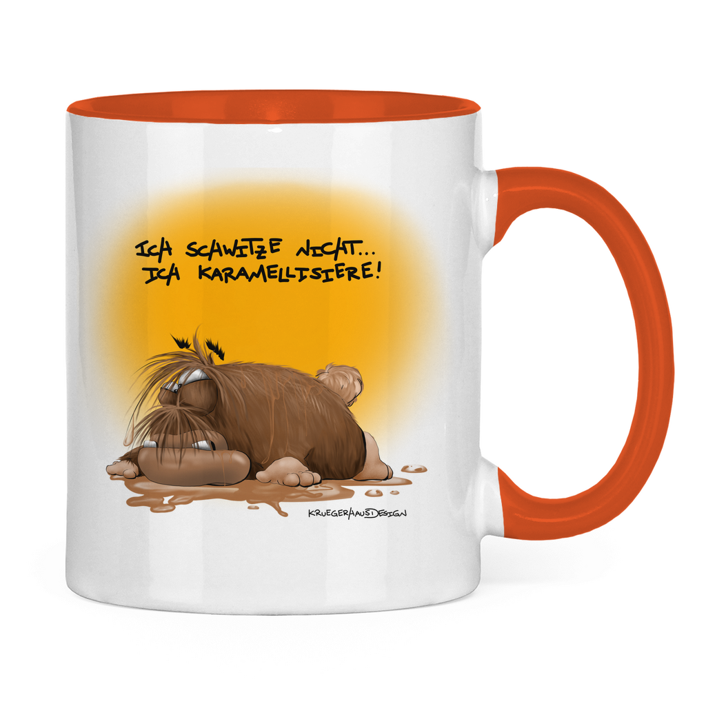 Tasse zweifarbig Ich schwitze nicht… ich karamellisiere!
