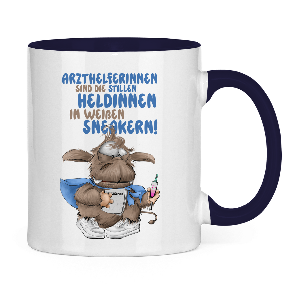 Tasse zweifarbig Arzthelferinnen sind die stillen Heldinnen in weißen …