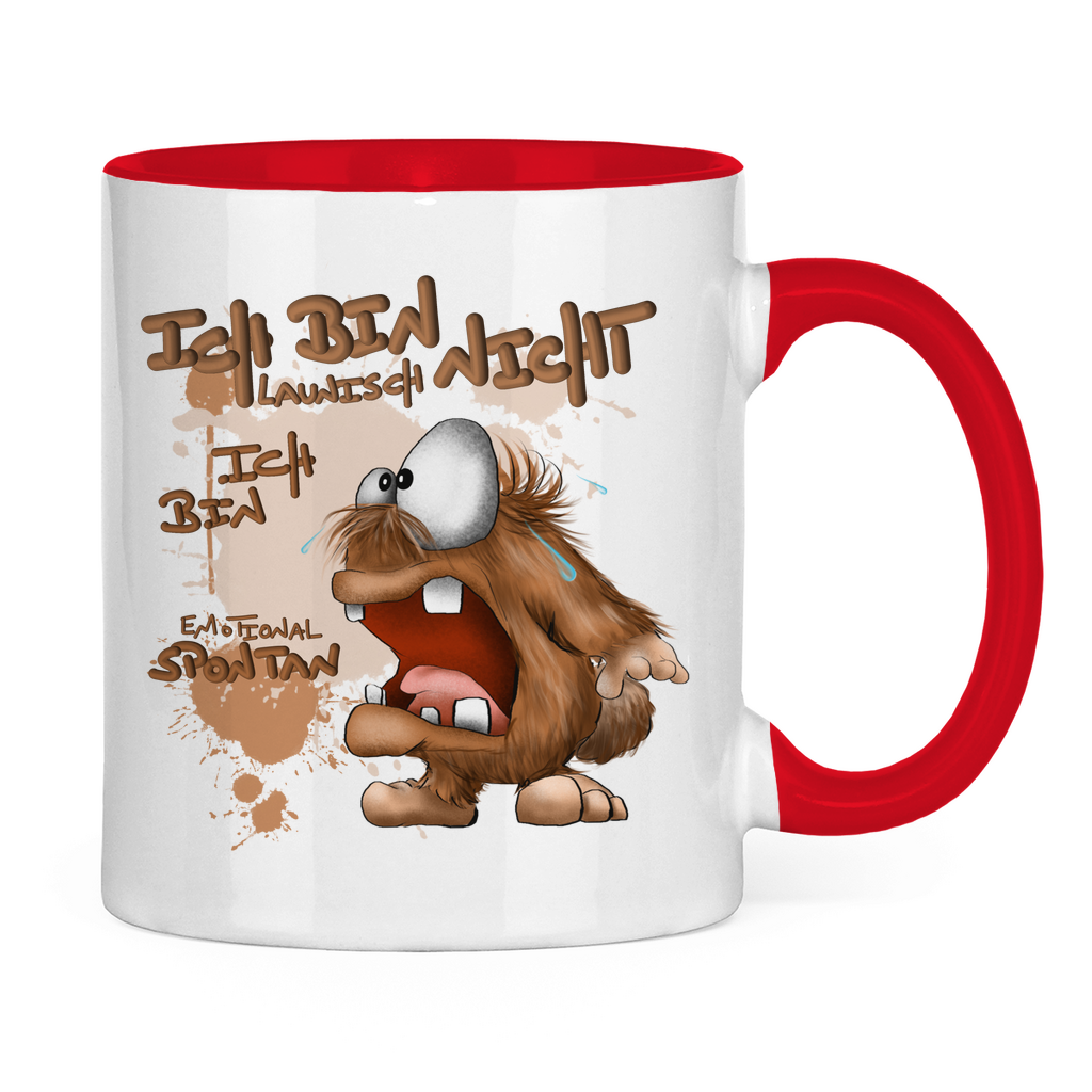 Tasse zweifarbig Ich bin nicht launisch, Ich bin emotional spontan!