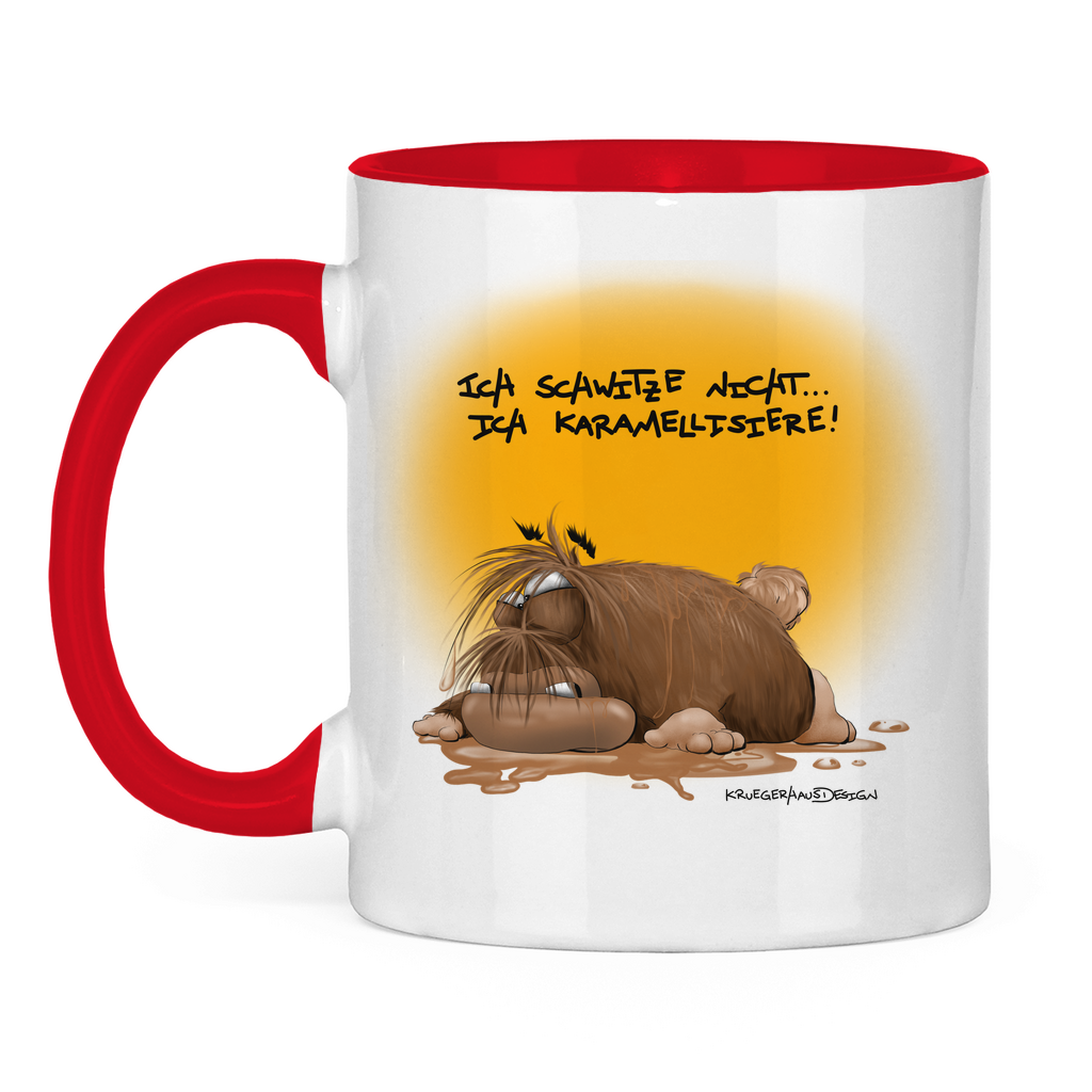 Tasse zweifarbig Ich schwitze nicht… ich karamellisiere!