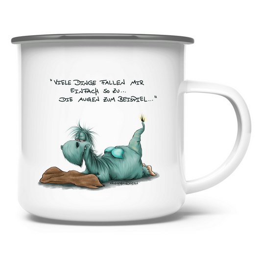 Emaille Tasse Vieledingefallenmir
