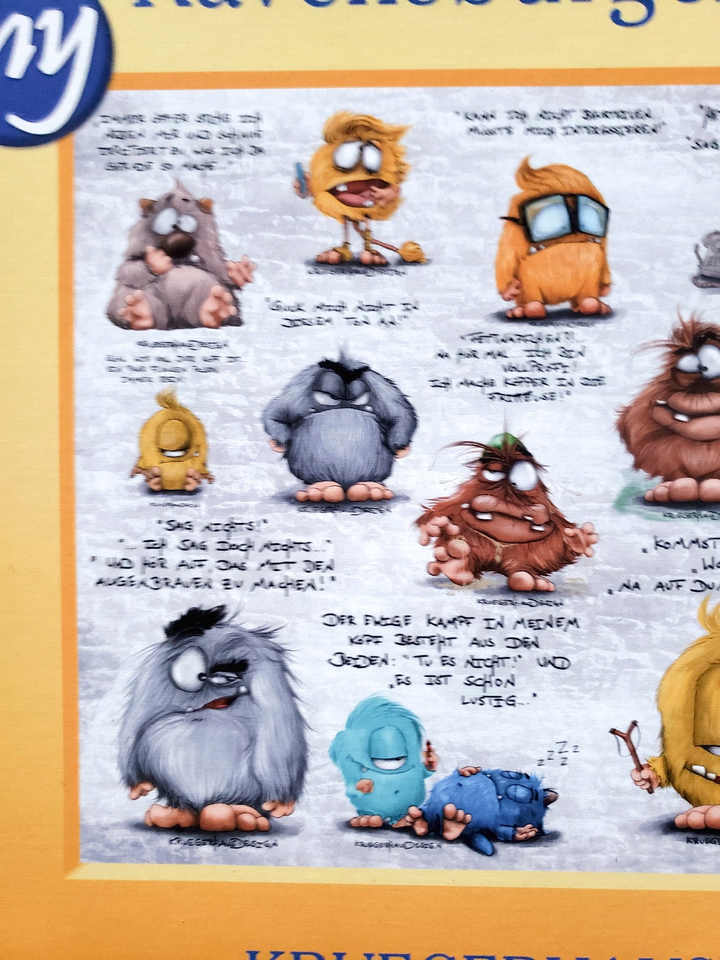 Puzzle 500 Teile Kruegerhausdesign Monster Sprüche gelb 49x36cm