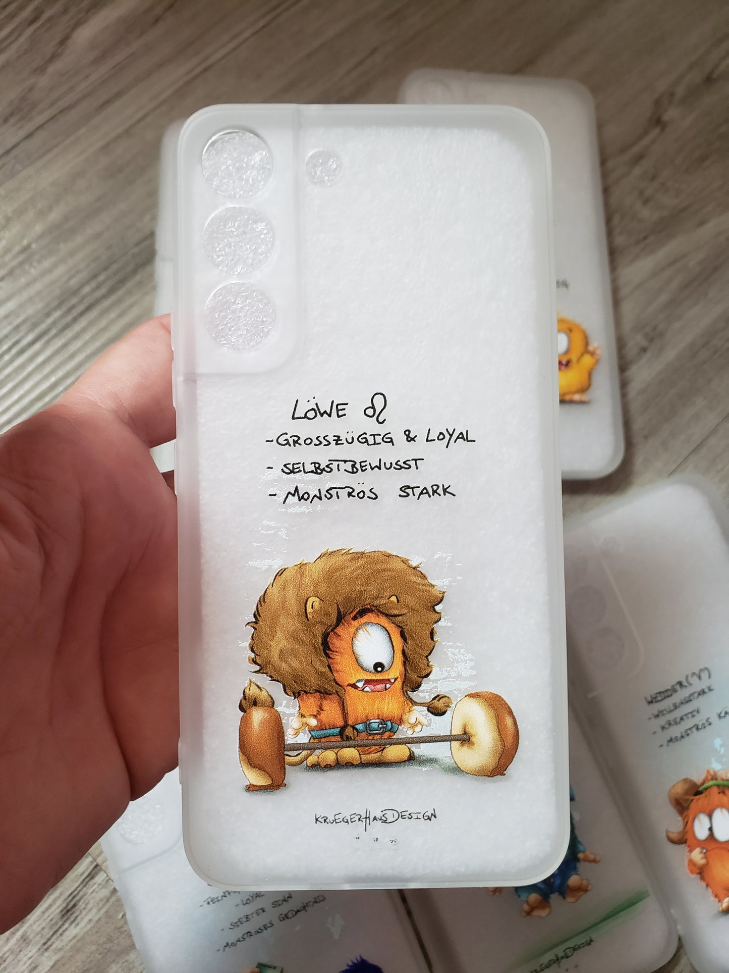 Muster Flexi Case Handyhülle für Galaxy S22plus Sternzeichen Widder Löwe