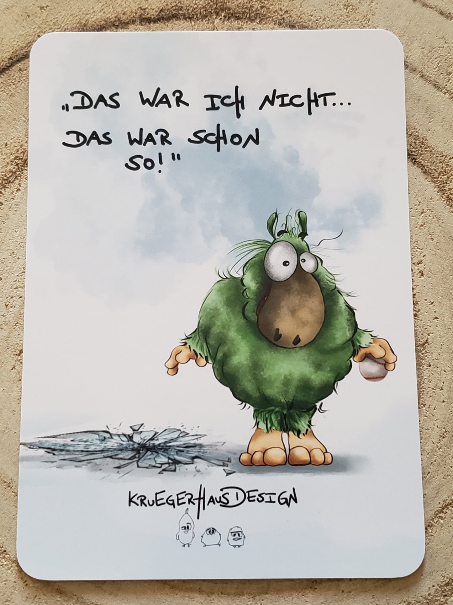 Postkarte Monster Kruegerhausdesign  " Das war ich nicht..."