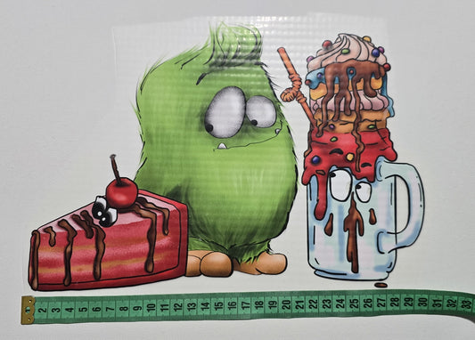 XL Bügelbild Kruegerhausdesign Monster Gebäck