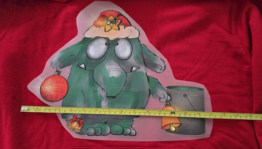 XXL Weihnachten Bügelbild Kruegerhausdesign Monster Weihnachtseli