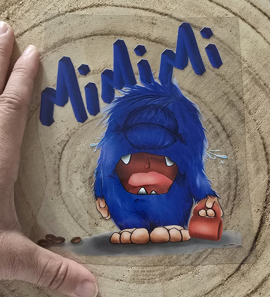 Rub on, UV Folienaufkleber, Monster, Mimimi