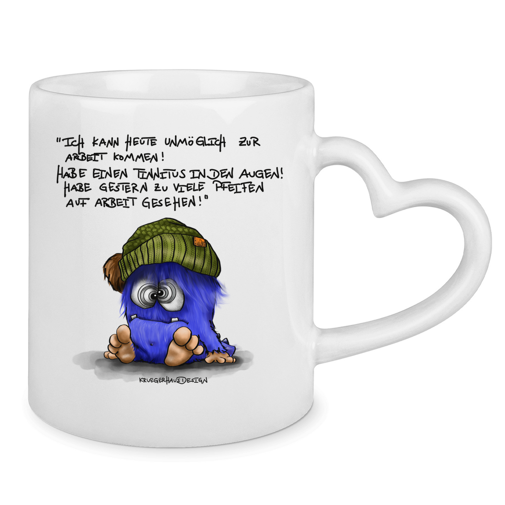 Tasse mit Herzhenkel Ich kann heute unmöglich zur Arbeit kommen! Habe einen...