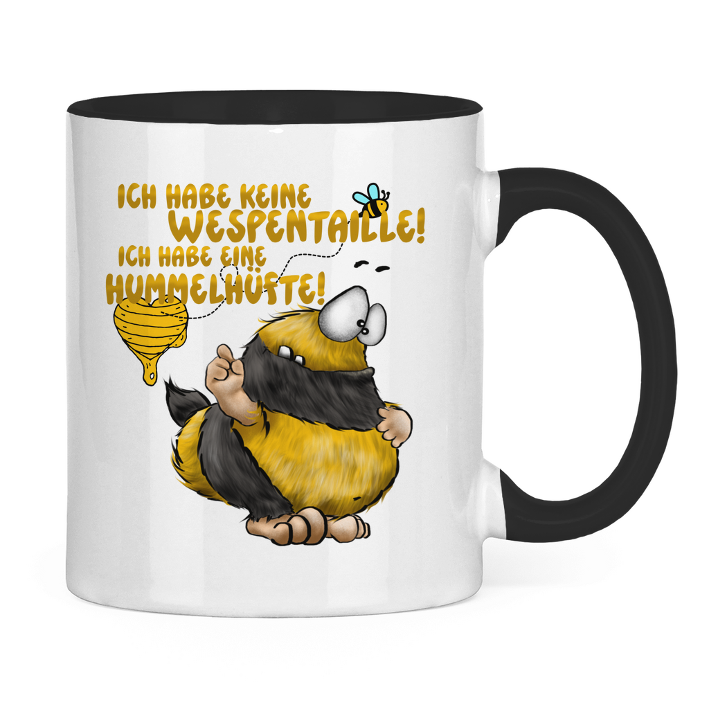 Tasse zweifarbig Ich habe keine Wespentaille! Ich habe eine Hummelhüfte!