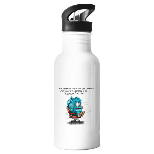 Edelstahl-Trinkflasche Am liebsten sind mir die Monster mit Sonne im Herzen und...