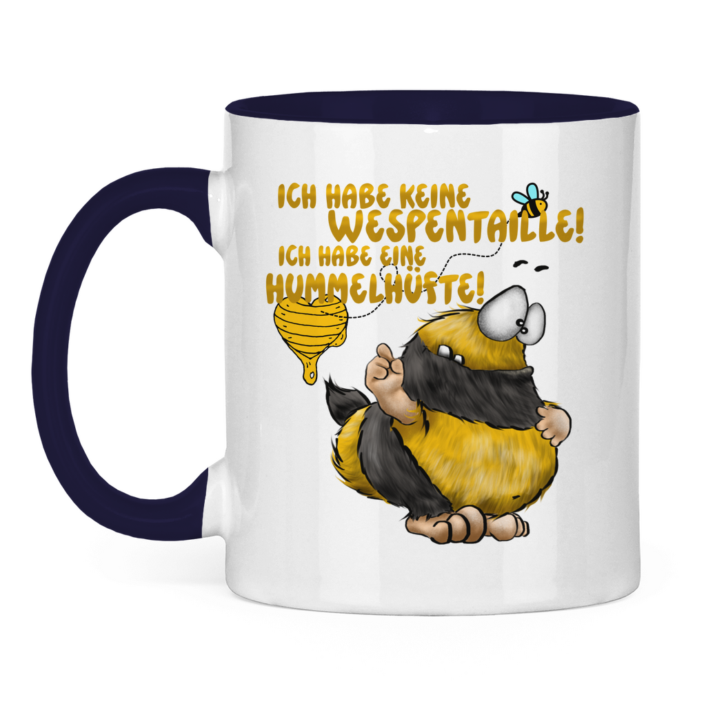 Tasse zweifarbig Ich habe keine Wespentaille! Ich habe eine Hummelhüfte!