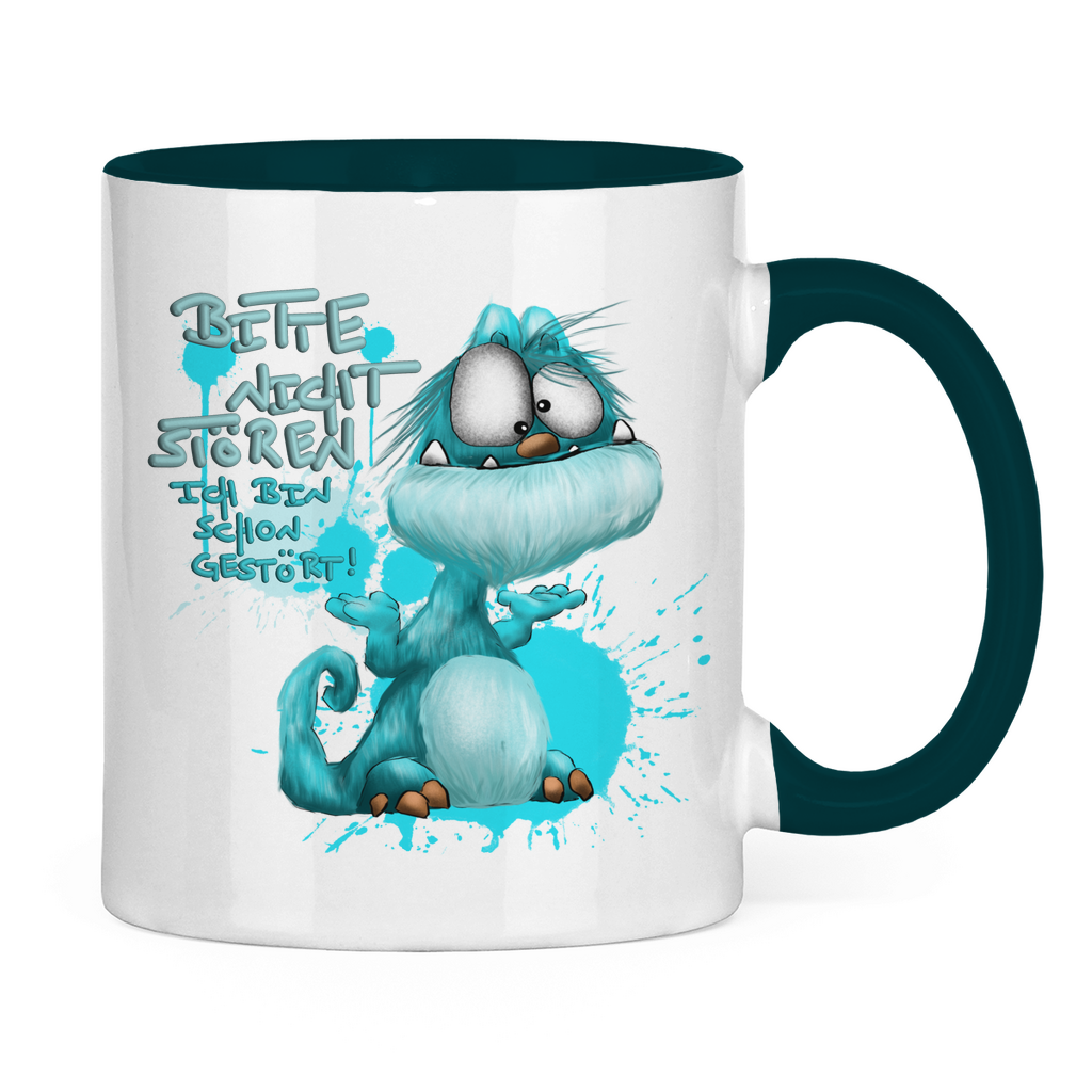 Tasse zweifarbig Bitte nicht stören! Ich bin schon gestört!