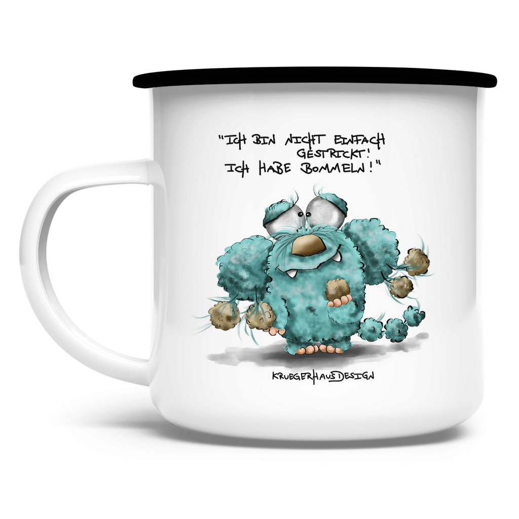 Emaille Tasse Bommeln