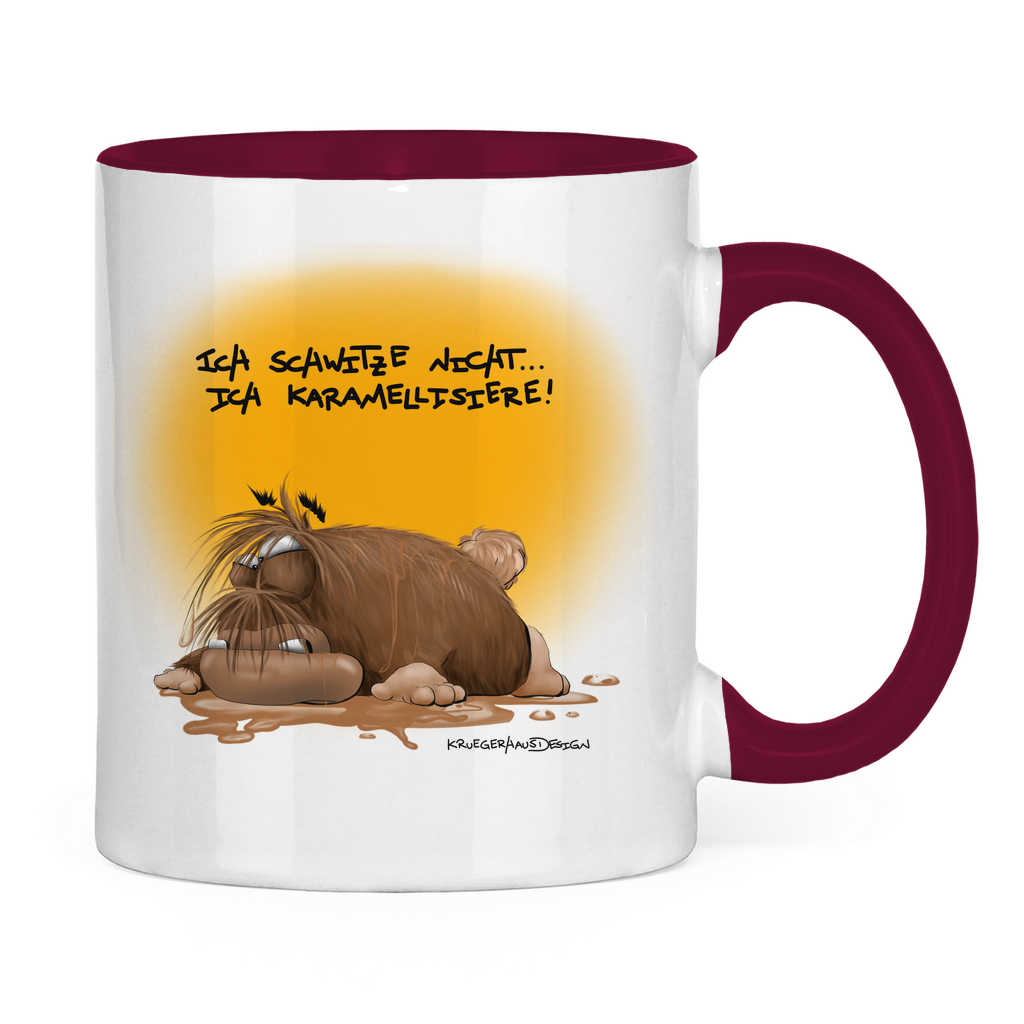 Tasse zweifarbig Ich schwitze nicht… ich karamellisiere!