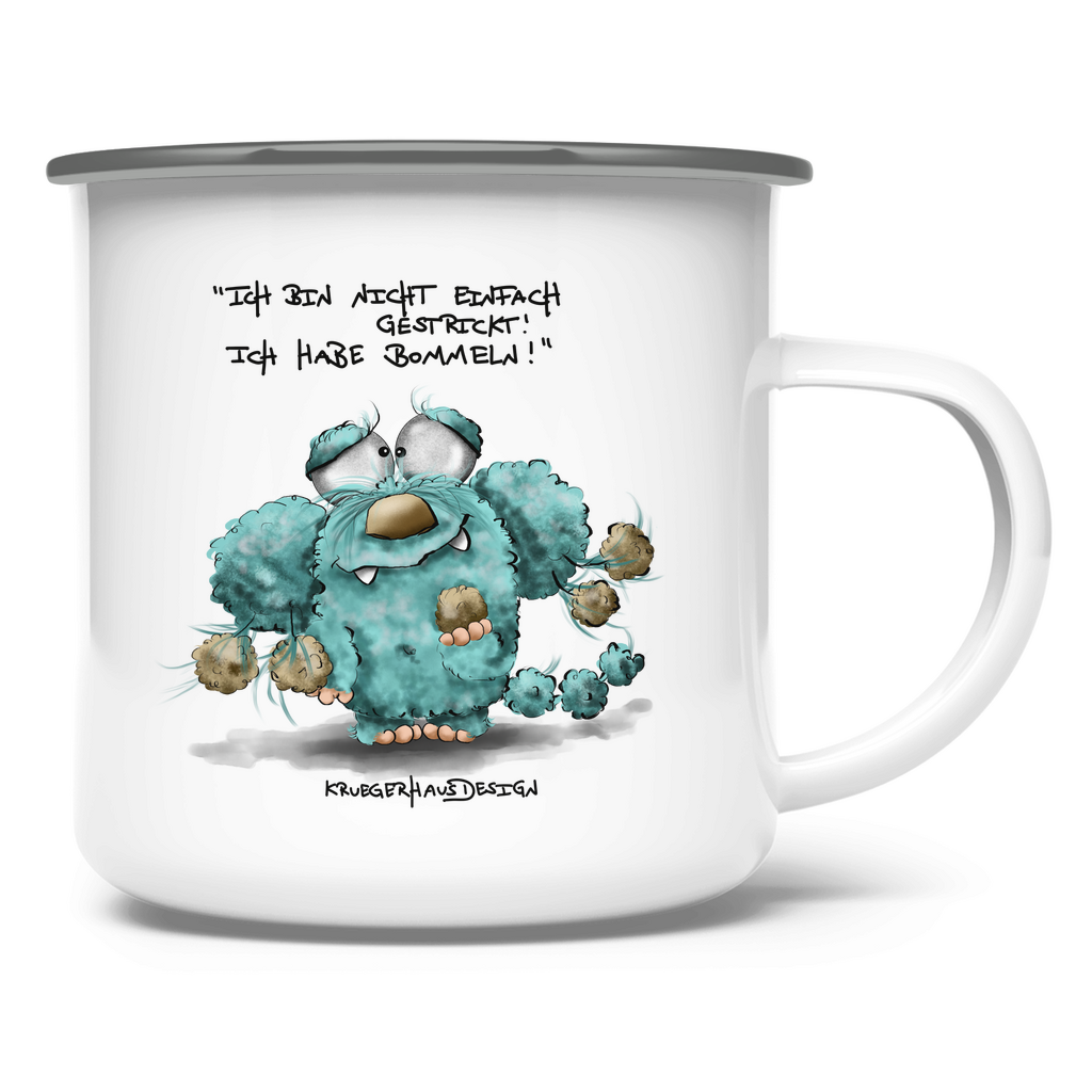 Emaille Tasse Bommeln