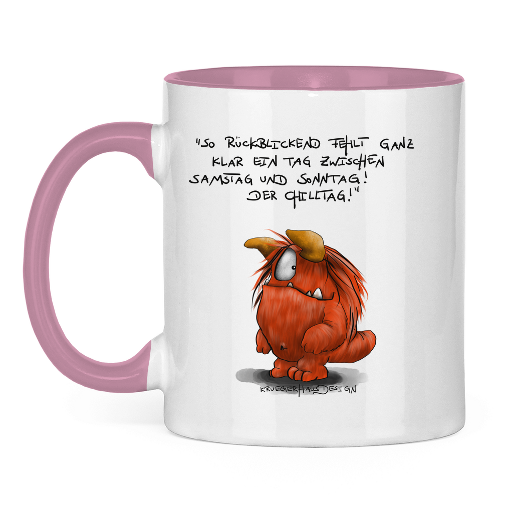 Tasse zweifarbig So Rückblickend fehlt ganz klar ein Tag zwischen Samstag...