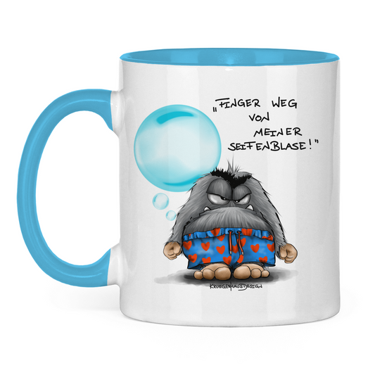 Tasse zweifarbig Finger weg von meiner Seifenblase!