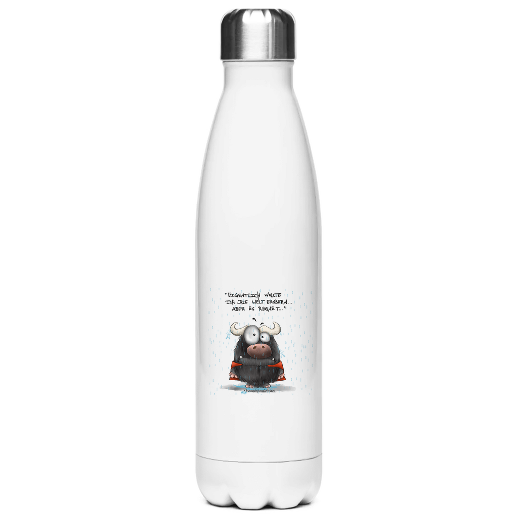 Edelstahl-Thermoflasche Eigentlich wollte ich die Welt erobern... Aber es ...