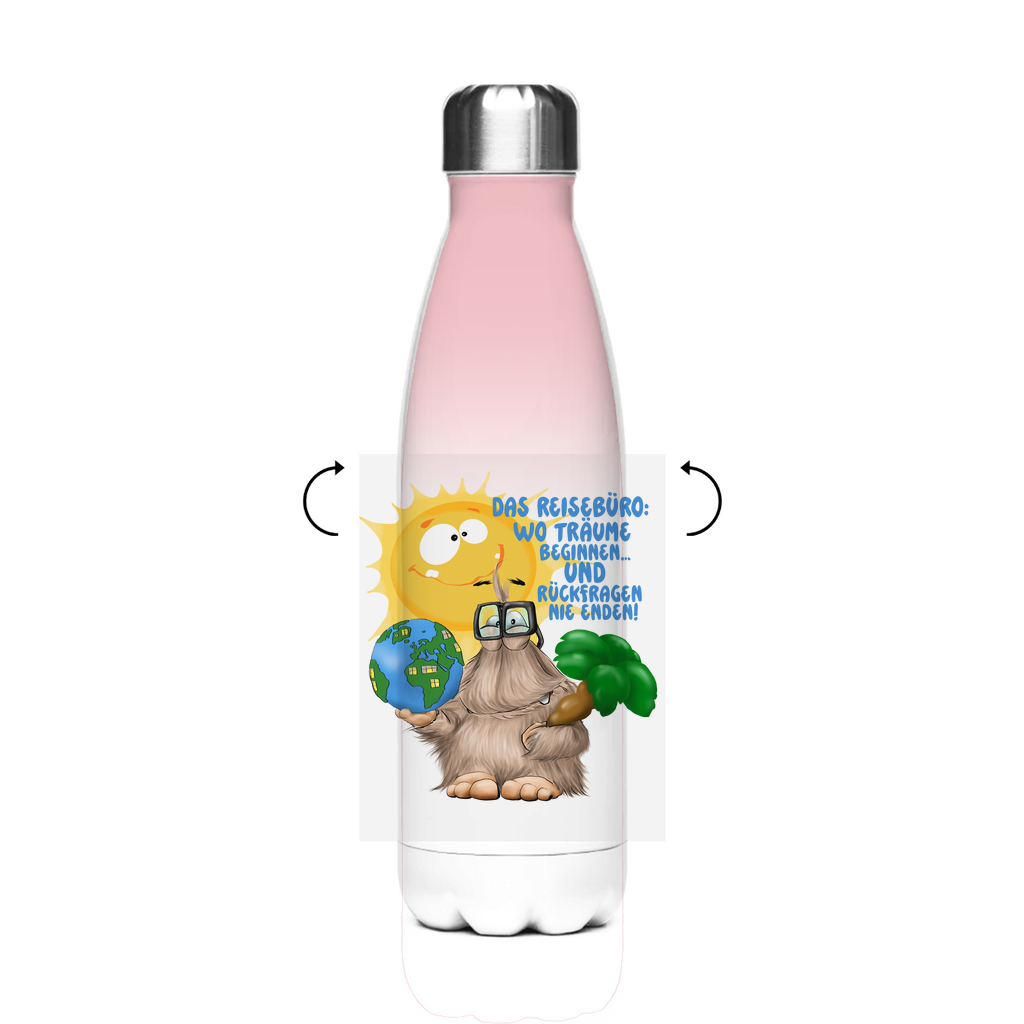 Edelstahl-Thermoflasche Das Reisebüro: Wo Träume beginnen und Rückfragen nie enden!