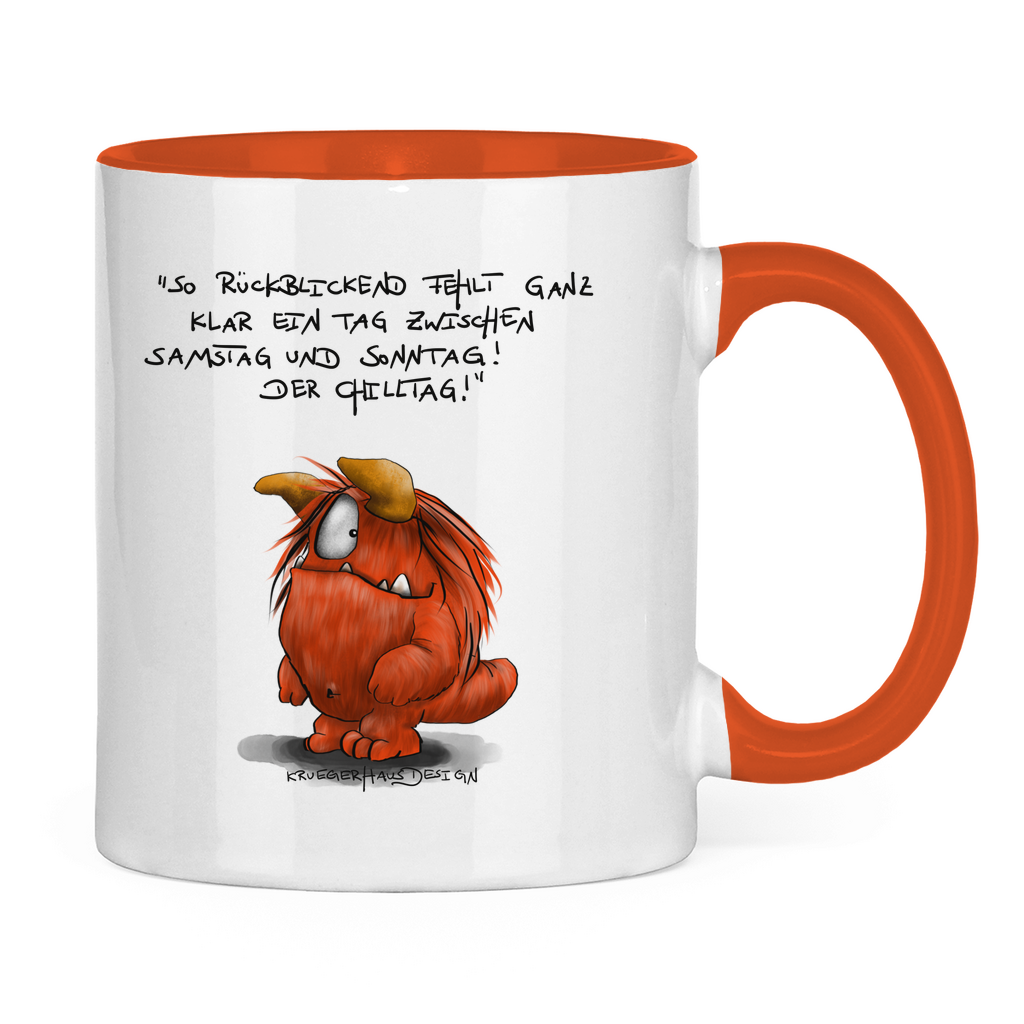 Tasse zweifarbig So Rückblickend fehlt ganz klar ein Tag zwischen Samstag...