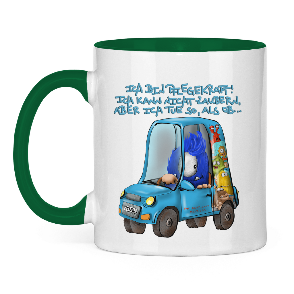 Tasse zweifarbig Ich bin Pflegekraft! Ich kann nicht zaubern, aber ich tue…