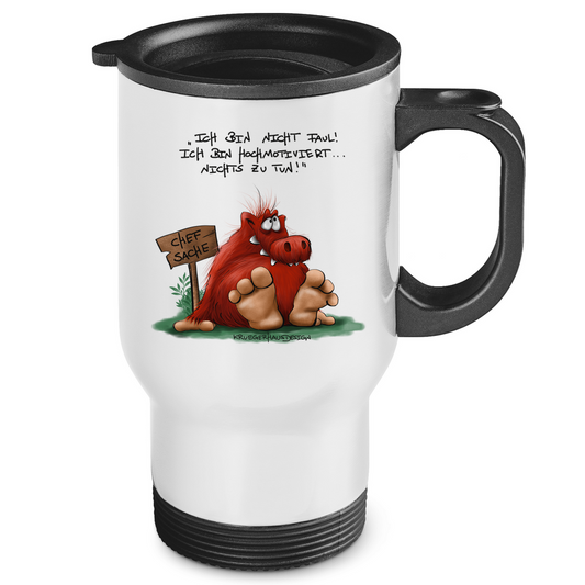 Edelstahl-Thermobecher Ichbinnichtfaul