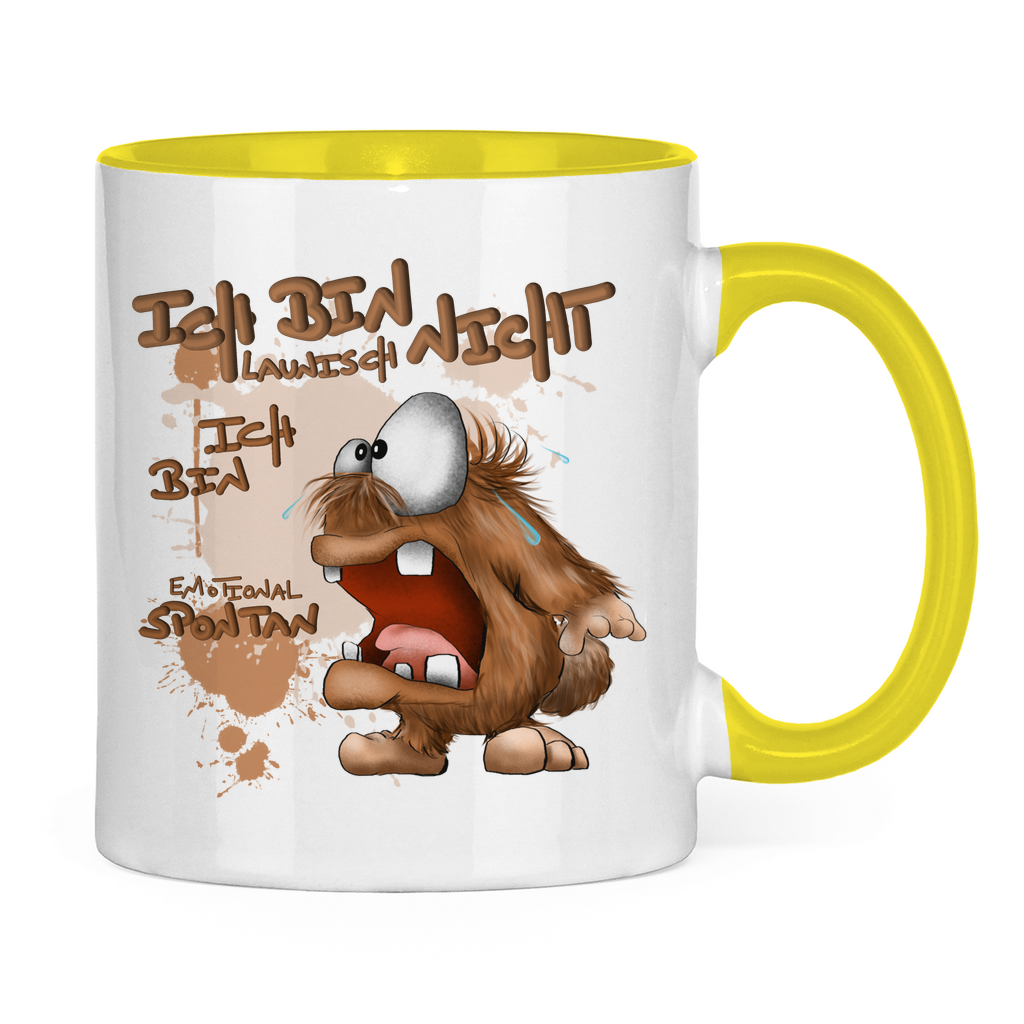 Tasse zweifarbig Ich bin nicht launisch, Ich bin emotional spontan!