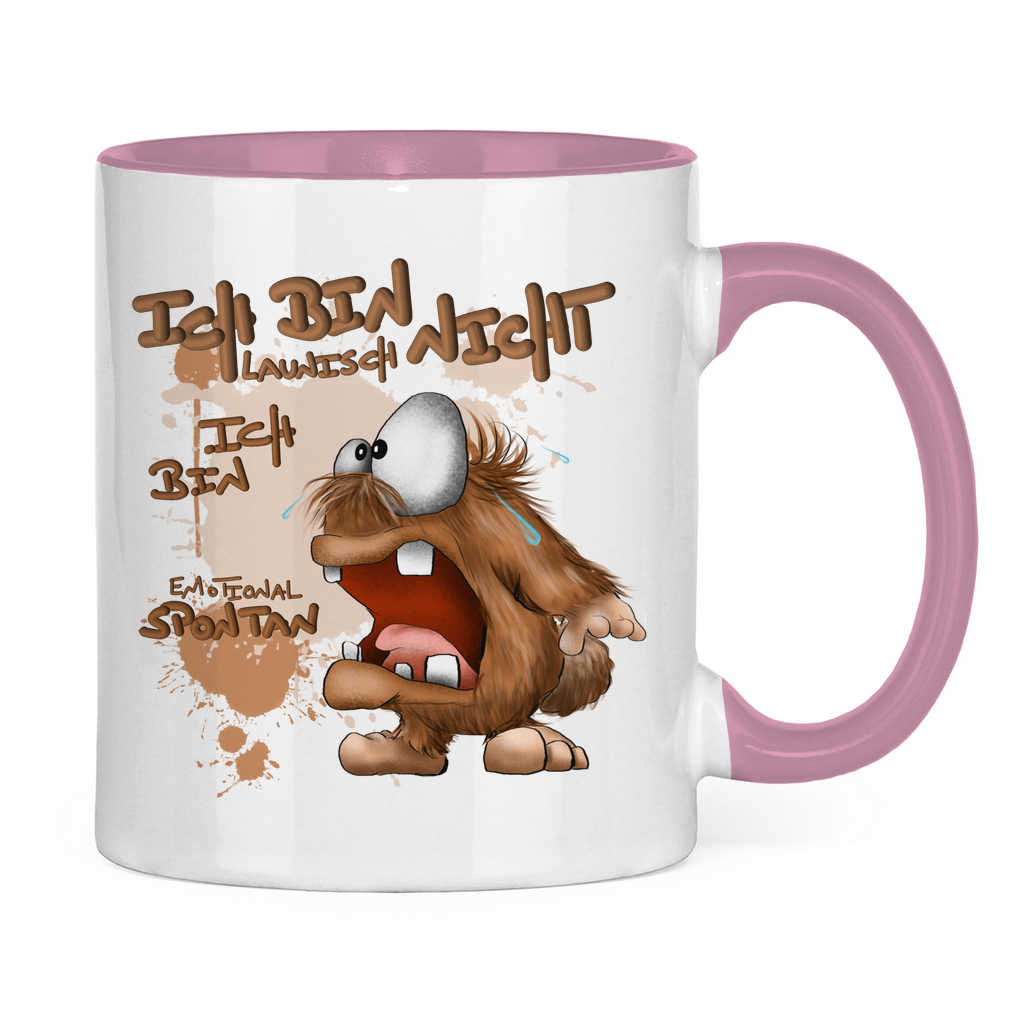 Tasse zweifarbig Ich bin nicht launisch, Ich bin emotional spontan!
