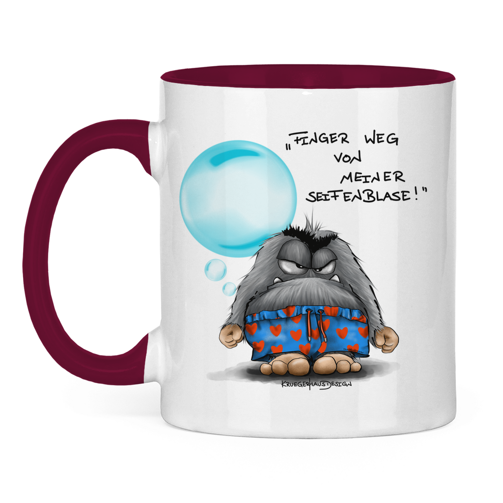Tasse zweifarbig Finger weg von meiner Seifenblase!