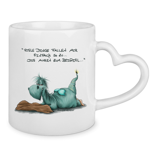 Tasse mit Herzhenkel Vieledingefallenmir