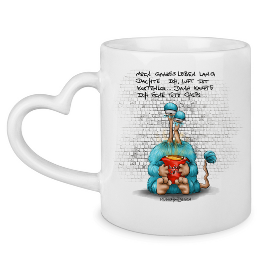 Tasse mit Herzhenkel Mein ganzes Leben lang dachte ich, Lust ist kostenlos...