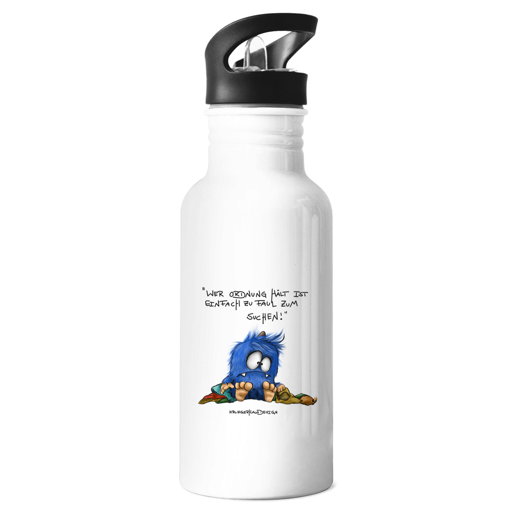 Edelstahl-Trinkflasche Wer Ordnung halt ist einfach zu faul zum Suchen!