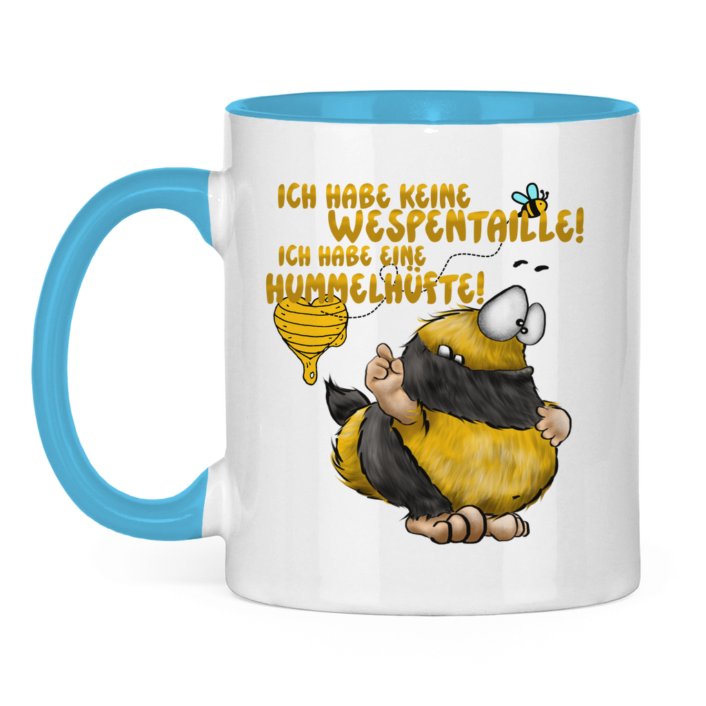 Tasse zweifarbig Ich habe keine Wespentaille! Ich habe eine Hummelhüfte!