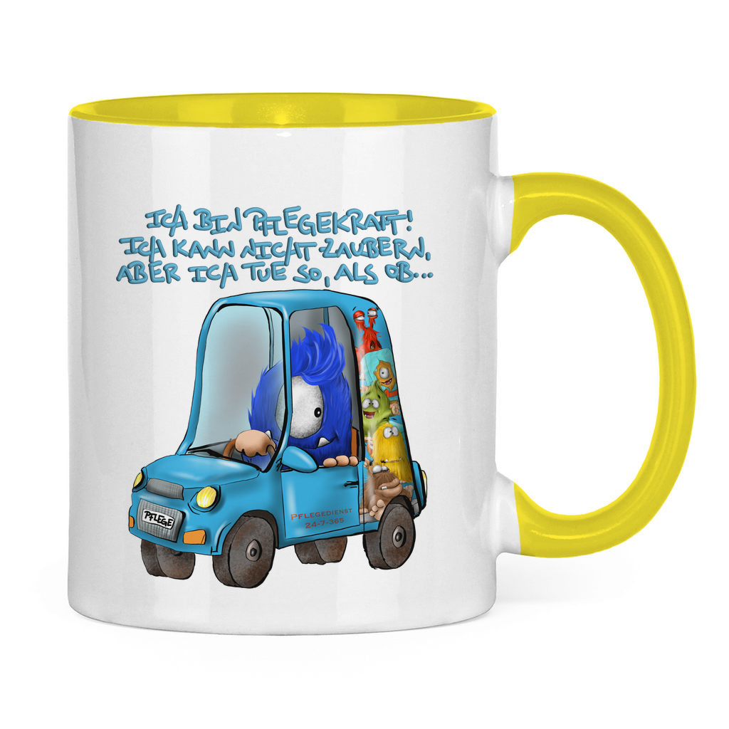 Tasse zweifarbig Ich bin Pflegekraft! Ich kann nicht zaubern, aber ich tue…