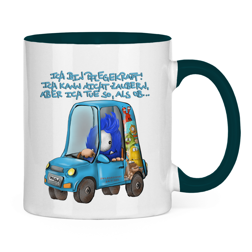 Tasse zweifarbig Ich bin Pflegekraft! Ich kann nicht zaubern, aber ich tue…