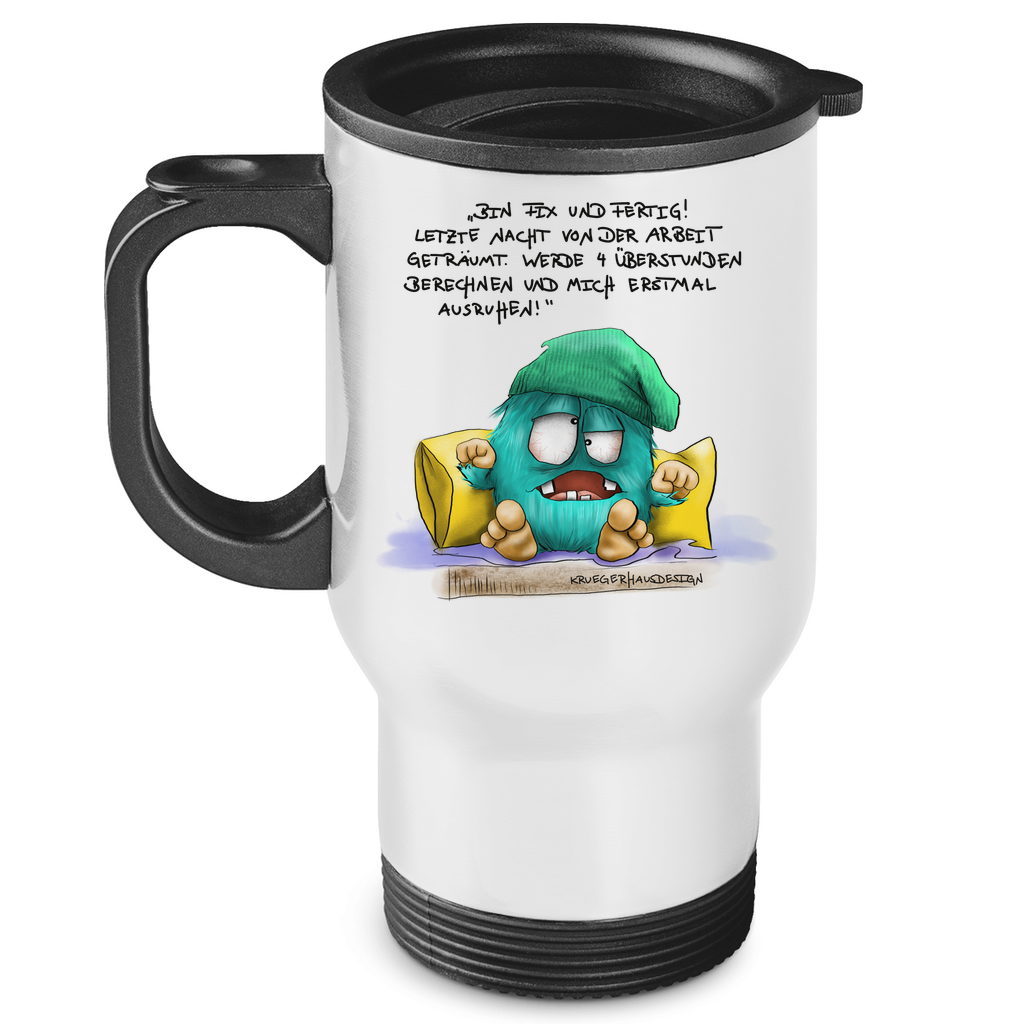 Edelstahl-Thermobecher Bin fix und fertig. Habe letzte Nacht von der Arbeit …