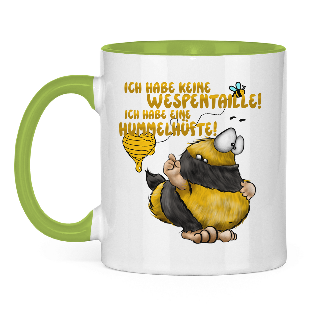 Tasse zweifarbig Ich habe keine Wespentaille! Ich habe eine Hummelhüfte!
