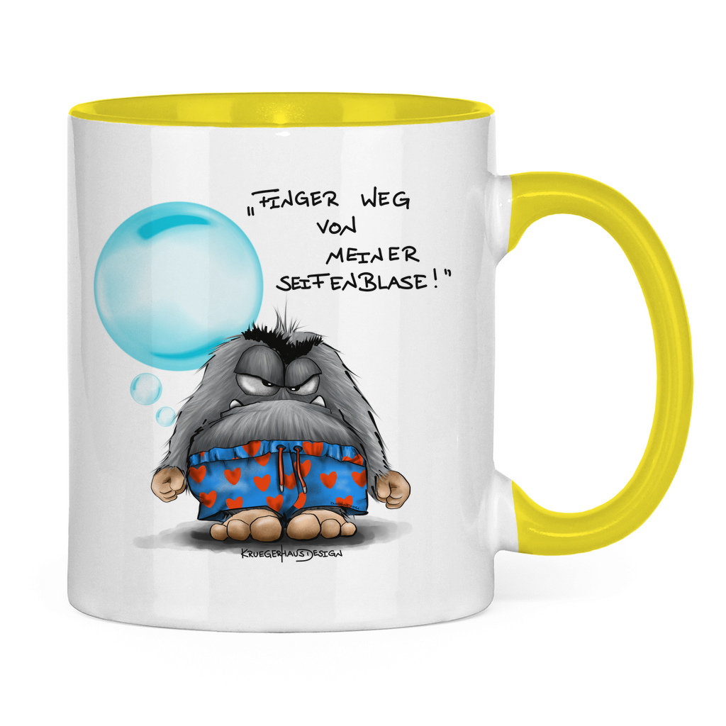 Tasse zweifarbig Finger weg von meiner Seifenblase!