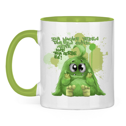 Tasse zweifarbig Ich wachse jeden Tag ein Stück mehr und ich liebe es!