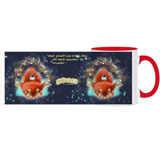 Panorama Tasse zweifarbig Sparkleees by Kruegerhausdesign, Deine Zukunft wird so hell sein...