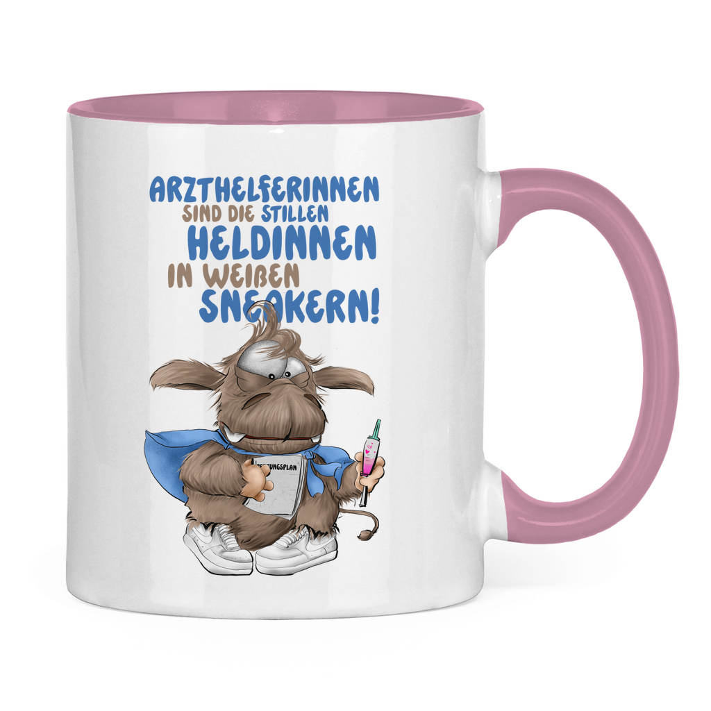 Tasse zweifarbig Arzthelferinnen sind die stillen Heldinnen in weißen …