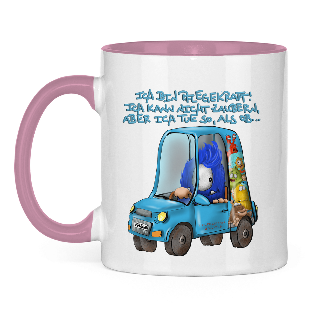 Tasse zweifarbig Ich bin Pflegekraft! Ich kann nicht zaubern, aber ich tue…