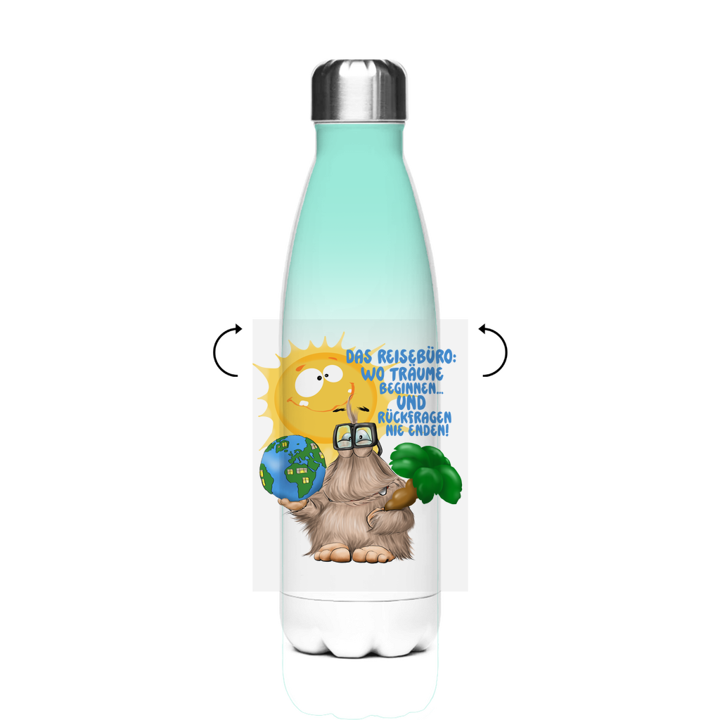 Edelstahl-Thermoflasche Das Reisebüro: Wo Träume beginnen und Rückfragen nie enden!