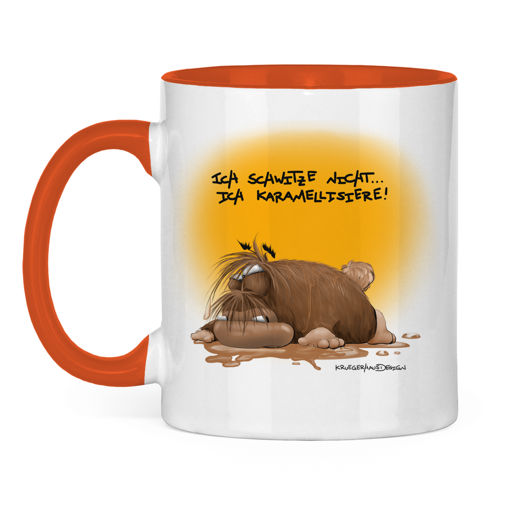 Tasse zweifarbig Ich schwitze nicht… ich karamellisiere!