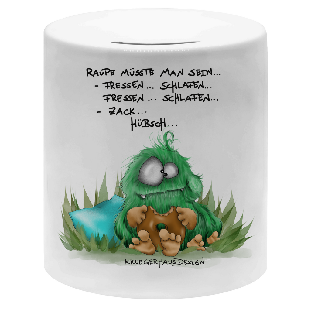 Money box Raupe müsste man sein... Fressen.. Schlafen.. Zack... Hübsch