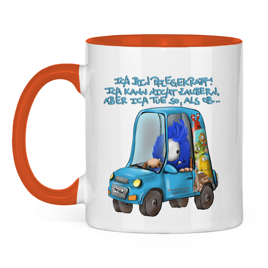 Tasse zweifarbig Ich bin Pflegekraft! Ich kann nicht zaubern, aber ich tue…