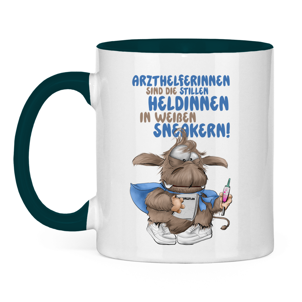 Tasse zweifarbig Arzthelferinnen sind die stillen Heldinnen in weißen …