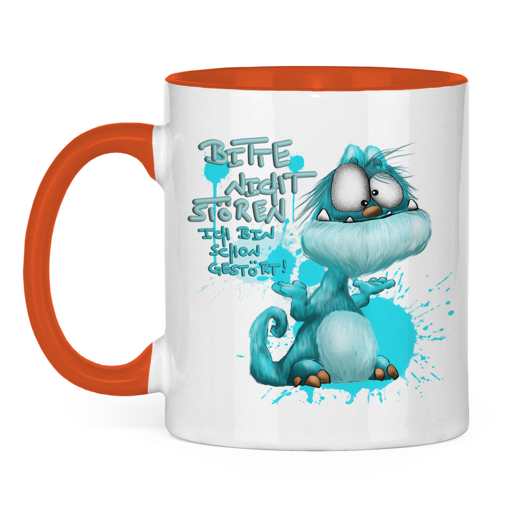 Tasse zweifarbig Bitte nicht stören! Ich bin schon gestört!