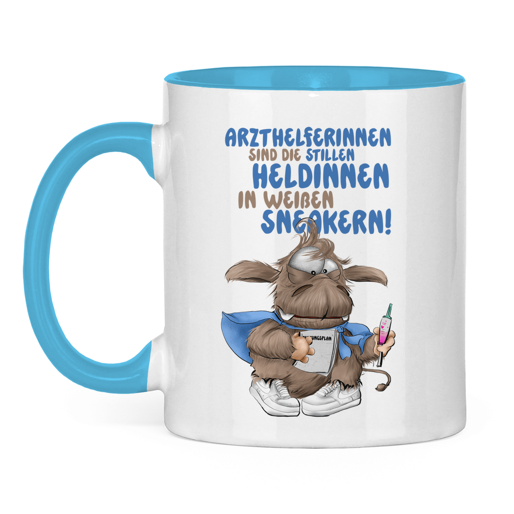 Tasse zweifarbig Arzthelferinnen sind die stillen Heldinnen in weißen …